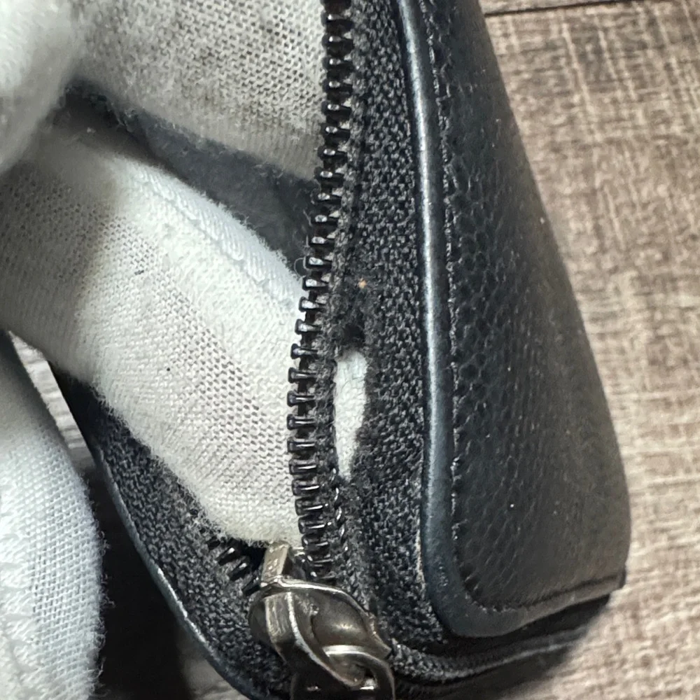 CHANEL Black Leather Zip around Wallet - Picture 14 of 16